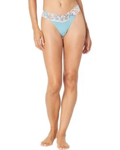 Hanky Panky SUPIMA® Cotton Original Rise Thong with Contrast Trim | Underwear & Intimates