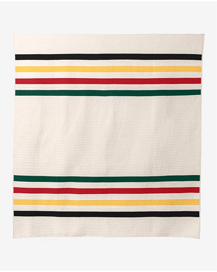 Pendleton Glacier National Park Stripe Pieced Quilt Set King | Bedding 4 Pendleton Glacier National Park Stripe Pieced Quilt Set King | Bedding - Image 2