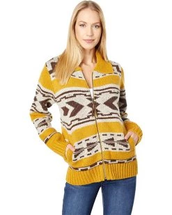 Pendleton Graphic Shetland Zip Sweater | Sweaters