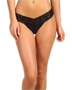 Hanky Panky Organic Cotton Low Rise Thong w/ Lace | Underwear & Intimates